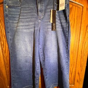 Nanette Lepore Classic Blue Cropped Wide Leg Pants